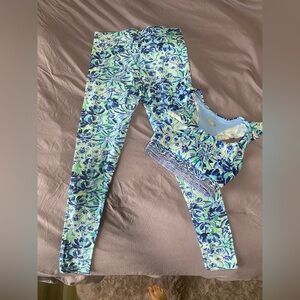 Lilly Pulitzer Blue and Gold Activewear
